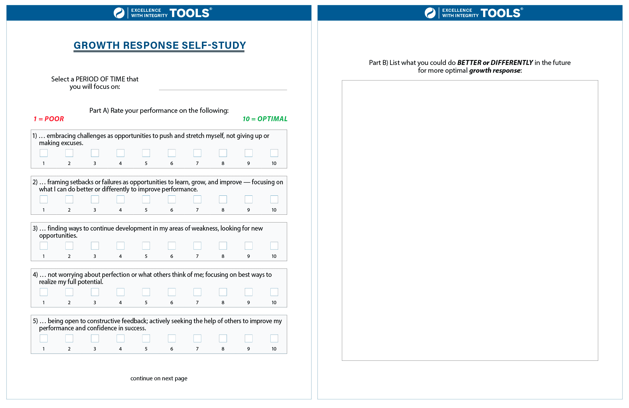 Growth Response Self-Study Growth Response Self-Study