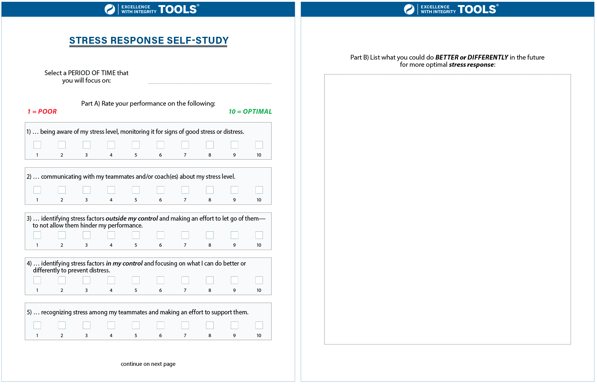 Stress Response Self-Study Stress Response Self-Study